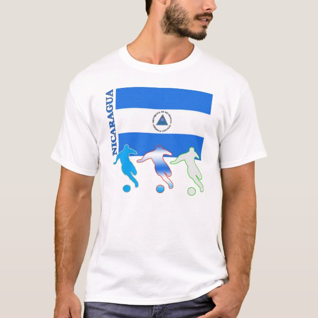 Heller T - Shirt Fußball-Nicaraguas (Vorderseite)