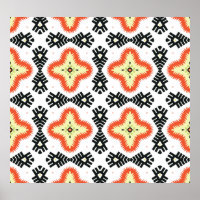 Heller Teppich: Ethnisch-aztekische Ornamente
