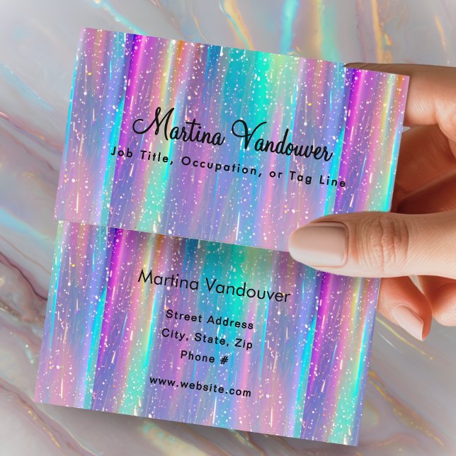Heller und muffiger Regenbogen Visitenkarte (Bright and Bold Colorful Rainbow Business Card)
