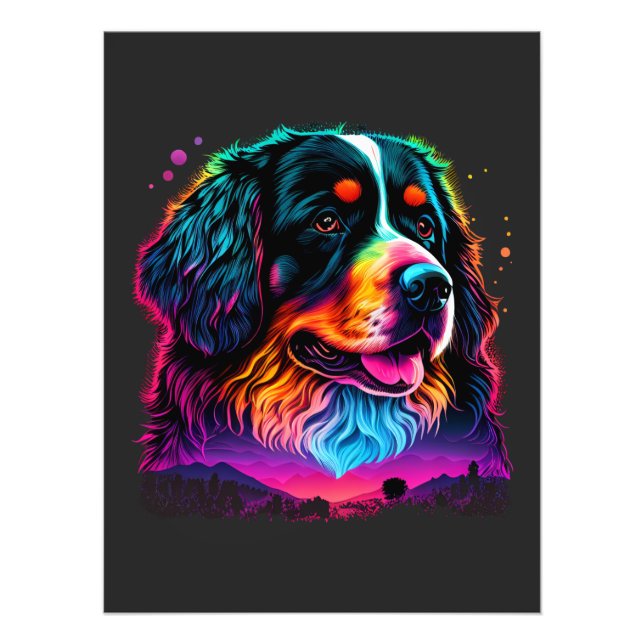 Heller und schöner Berner Hund Fotodruck (Vorne)
