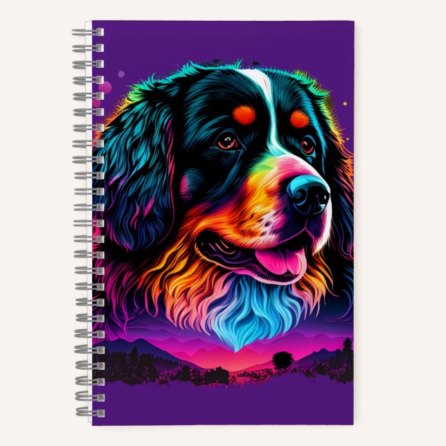 Heller und schöner Berner Hund Notizbuch (Vorderseite)