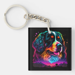Heller und schöner Berner Hund Schlüsselanhänger