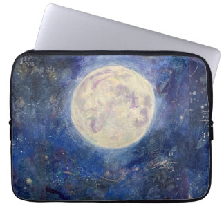Heller Vollmond-Nachthimmel Maureen Girard Laptopschutzhülle