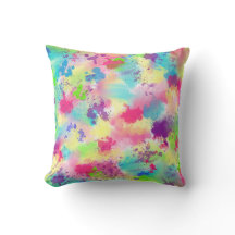 Heller Watercolor-abstraktes Kissen