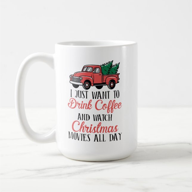Heller Weihnachtsgeist im Coffee Cup-Design Kaffeetasse (Links)