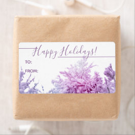 Heller Wintertag Violett getönte Schneebäume Gesch