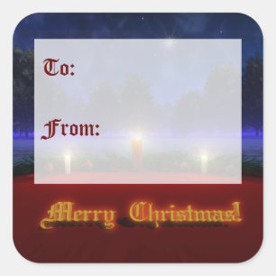 Hellere Visions-Weihnachtsgeschenk-Umbau-Aufkleber Quadratischer Aufkleber