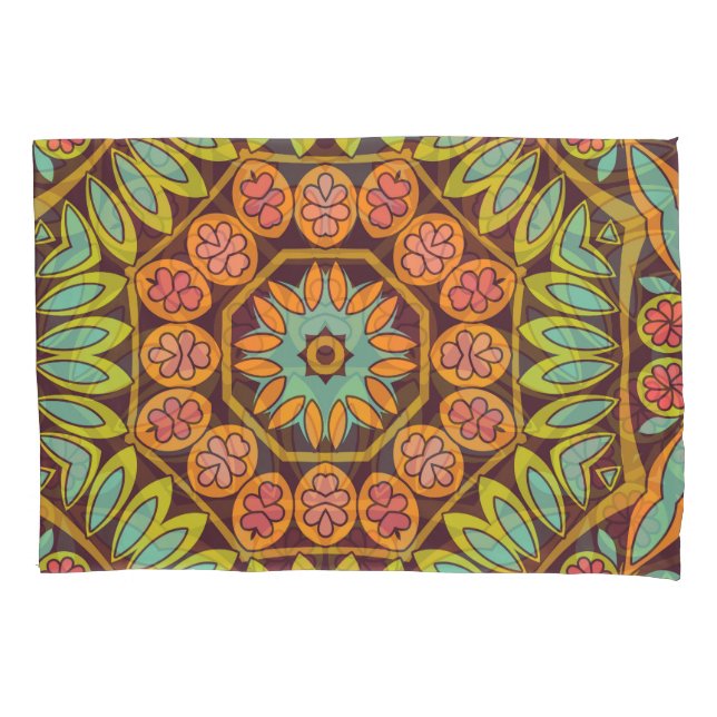 Helles abstraktes Blumendesign. Kissenbezug (Vorderseite)