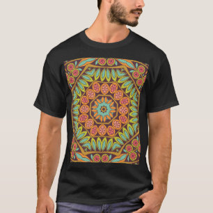 Helles abstraktes Blumendesign. T-Shirt