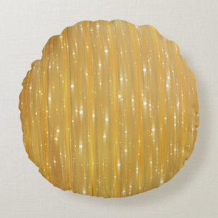 Helles abstraktes Goldenes mit Glitter Rundes Kissen