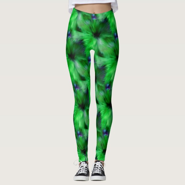 Helles Abstraktes Kunstmuster Leggings (Vorderseite)