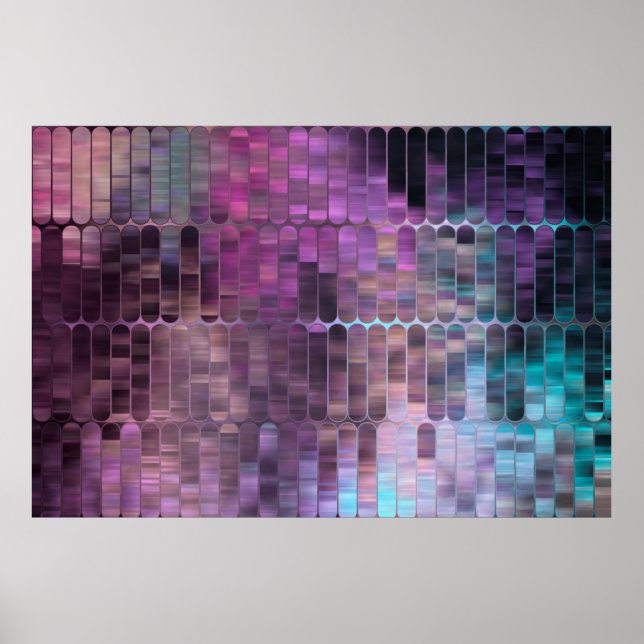 Helles abstraktes Mosaik mit Glanz Poster (Vorne)