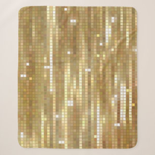 Helles, abstraktes Mosaik mit goldfarbenem Hinterg Sherpadecke