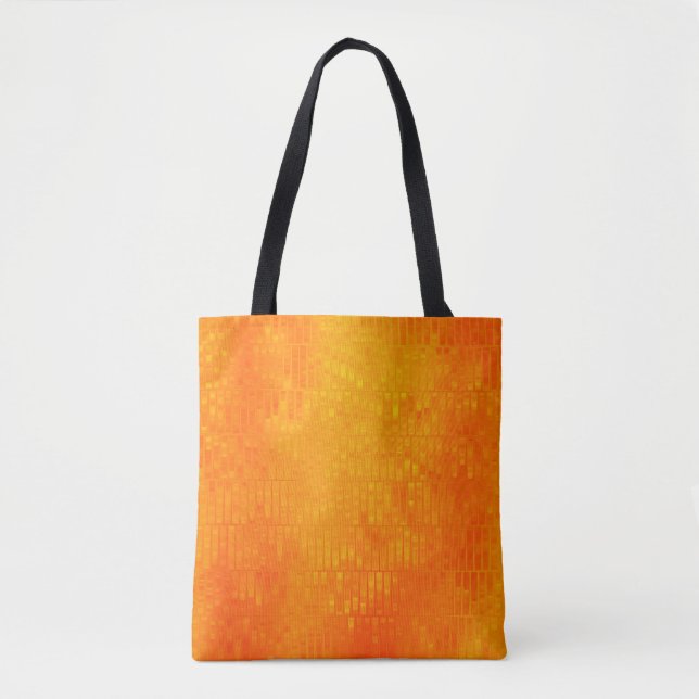 Helles, abstraktes Mosaik-Orange-Hintergrund mit G Tasche (Vorderseite)