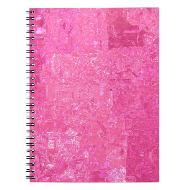 Helles, abstraktes Mosaik-Rosa Hintergrund mit Gla Notizblock (Vorderseite)