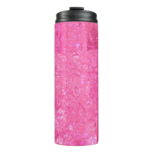Helles, abstraktes Mosaik-Rosa Hintergrund mit Gla Thermosbecher