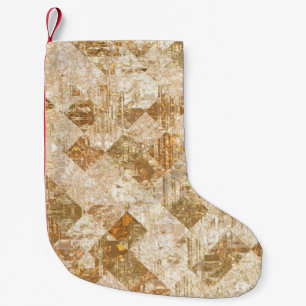 Helles abstraktes Mosaikmuster Kleiner Weihnachtsstrumpf