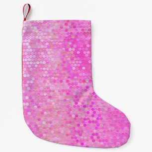 Helles abstraktes Mosaikrosa mit Glanz Kleiner Weihnachtsstrumpf