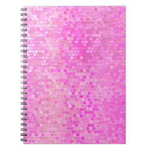 Helles abstraktes Mosaikrosa mit Glanz Notizblock