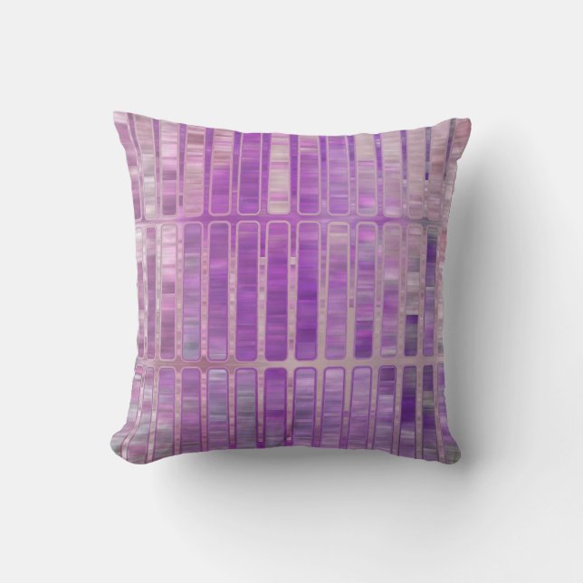 Helles abstraktes Mosaikviolett mit Glos Kissen (Vorderseite)