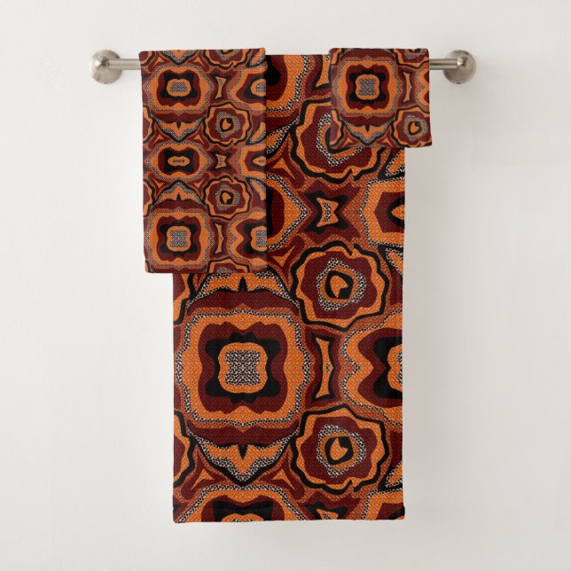 Helles, afrikanisches Stammesmuster. Badhandtuch Set (Insitu)