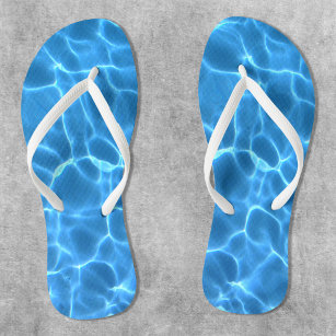 Helles Aqua Blue Schwimmbad Foto Flip Flops