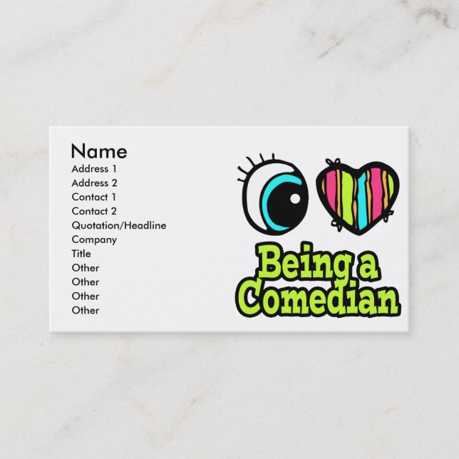 Helles Auge Herz I Liebe als Comedian Visitenkarte (Vorderseite)