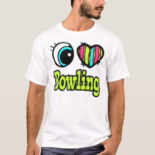 Helles Auge Herz I Liebe Bowling T-Shirt
