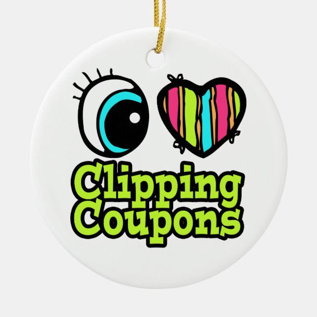 Helles Auge Herz I Liebe Clipping Coupons Keramikornament (Vorne)