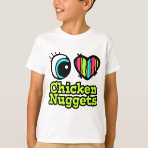 Helles Auge Herz I Liebe Hühnernuggets T-Shirt