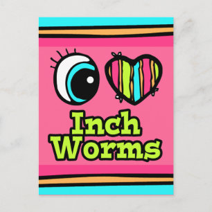 Helles Auge Herz I Liebe Inchwürmer Postkarte