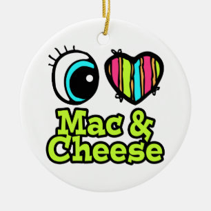 Helles Auge Herz I Liebe Mac und Käse Keramik Ornament