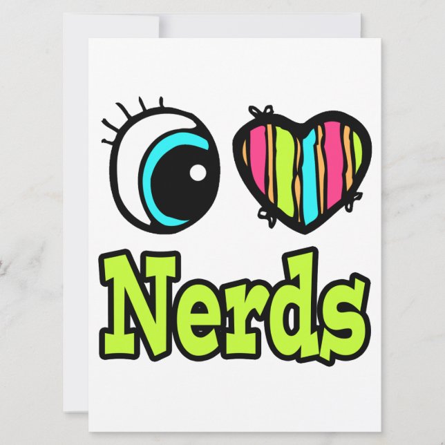 Helles Auge Herz I Liebe Nerd (Vorderseite)