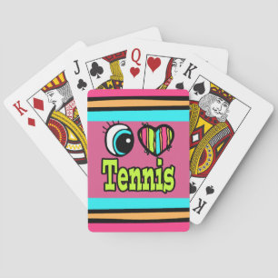 Helles Auge Herz I Liebe Tennis Spielkarten