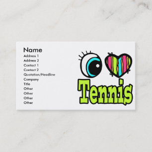 Helles Auge Herz I Liebe Tennis Visitenkarte