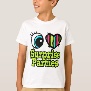 Helles Auge Herz I Liebe Überraschung Partys T-Shirt