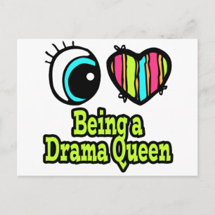 Helles Auge Herz Ich liebe es, eine Drama-Queen zu Postkarte