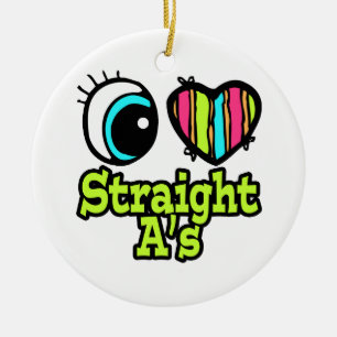 Helles Auge Herz Ich Liebe Gerade Als Keramikornament