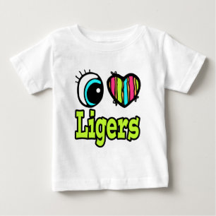 Helles Auge Herz Ich Liebe Ligertiger Baby T-shirt