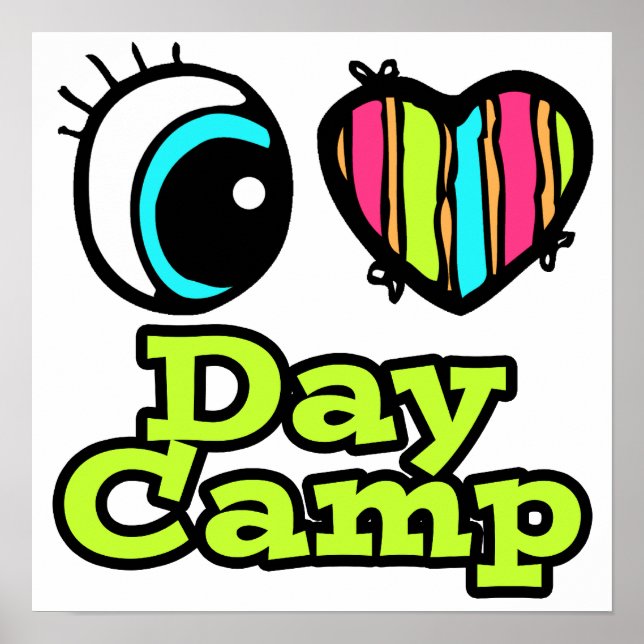 Helles Augenherz I Liebe Day Camp Poster (Vorne)