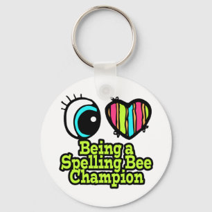 Helles Augenherz I Liebe ist ein brillanter Bienen Schlüsselanhänger