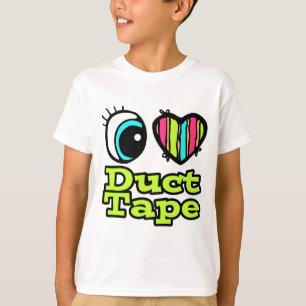 Helles Augenherz-I-Liebe-Klebeband T-Shirt