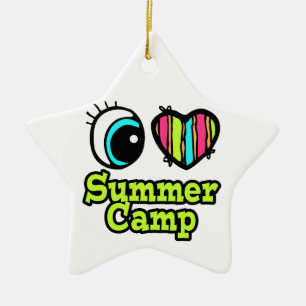 Helles Augenherz I Liebe Sommerlager Keramik Ornament