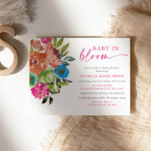 Helles Baby in Bloom Pink Floral Girl Babydusche