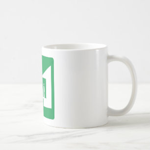 Helles Bahnhofs-Landstraßen-Zeichen Kaffeetasse