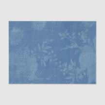 Helles Blau auf blauem Blumenmuster
