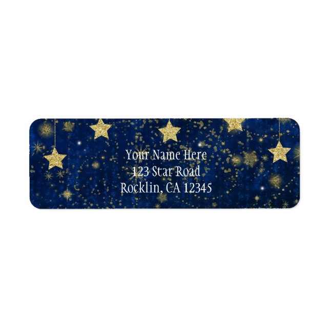 Helles Blau & Silver Starry Celestie Einladung (Vorne)