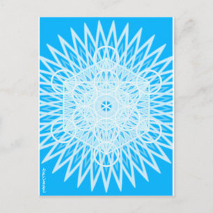 helles blaue Kehle chakra heilige Geometrie Postkarte