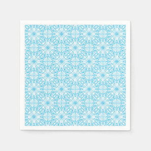 Helles, blaues, geometrisches Symmetriemuster Serviette