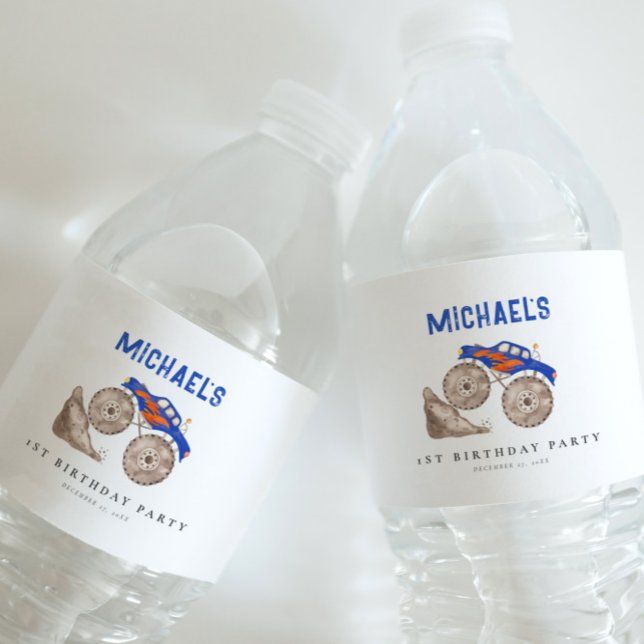 Helles blaues Monster Truck Paper Napkin (Von Creator hochgeladen)